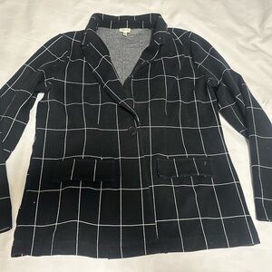Self E Black and White Checkered Women's Blazer size medium